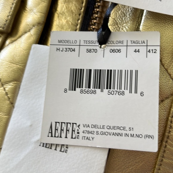 Woman MOSCHINO cheapandchic leather jacket, gold size 44 - Picture 8 of 9